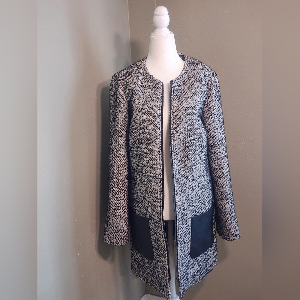 PEP Femme Jacket/Coat Long Length Womens Size Medium Soft Lining French